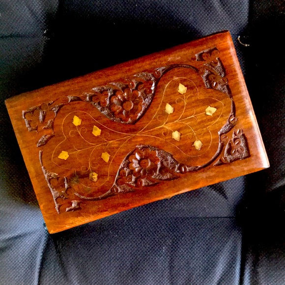 Vintage Wooden Jewelry Box